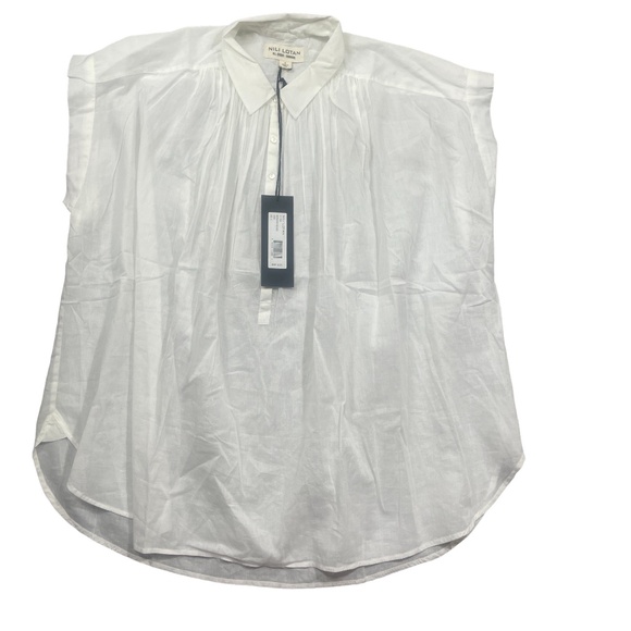 Nili Lotan Tops - Nili Lotan Womans Small NEW w/ Tags Ivory Normandy Blouse 100% Cotton Lightweigh